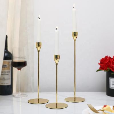 China Wedding Candle Holder Best Selling Singer Wedding Decor Gold Head Candle Holder for sale