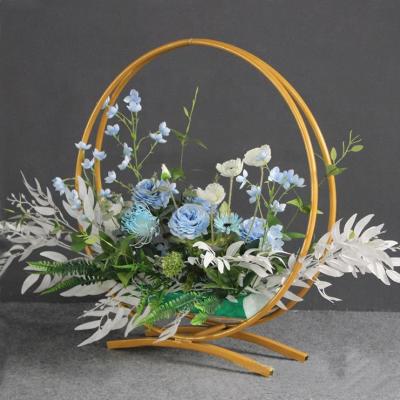 China 2019 hot sale wedding circle arch wedding flower stand and wedding backdrop decor supplier HBFH0820 for sale