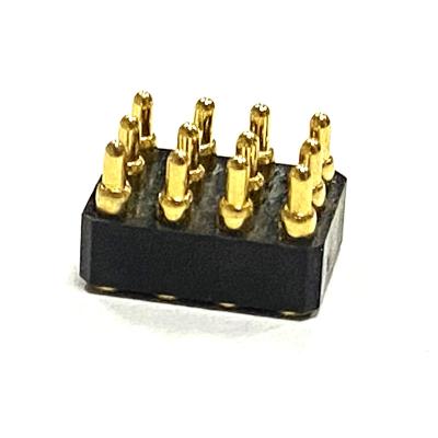 China Flame Retardant Brass Spring Loaded Fire / Power Electrical Contact 5pin 12pin Pogo Pin Connector for sale