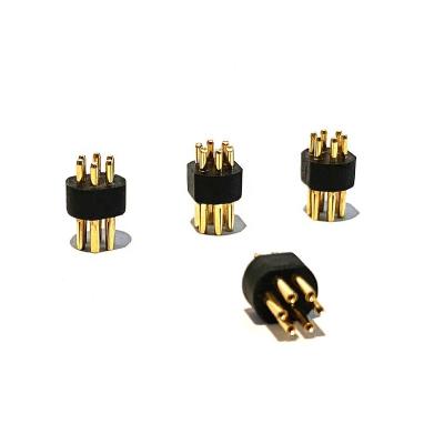 China Fire / Flame Retardant 6 PIN Male And Female Plug Injection Rarts Gold Plated Plug Pins High Current Wire To Copper Metal Connector for sale