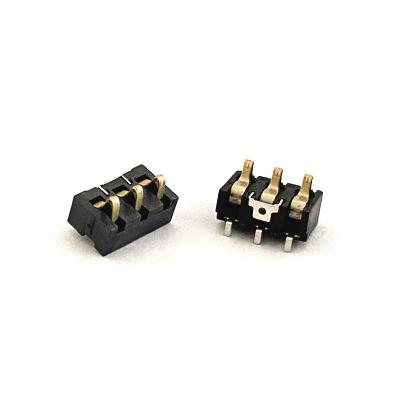 China Fire / Flame Retardant 3PIN 3.0PH 9x4.6mm Gold Plating Antenna Brass Material Shrapnel Side Plug Battery Connector for sale