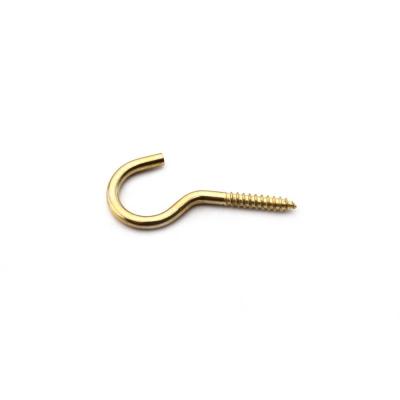 China Workplace or Home Hot Selling Brass Plated Gold Screw Hooks / Metal Hooks / Cup Hooks for sale