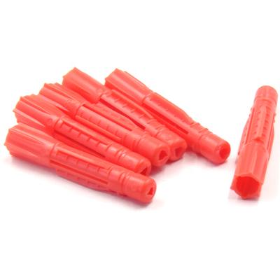 China 2021 new knot trends plastic expansion pipe red plastic anchor for sale