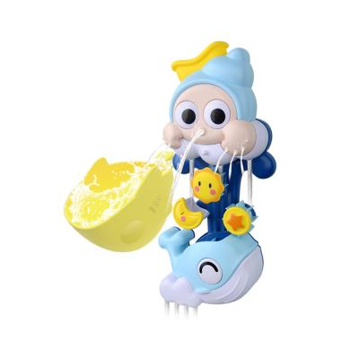 China Funny Spinning Water Spray Bath Toys Educational Waterfall Squirt Shower Toys 14*6.5*28.5CM for sale