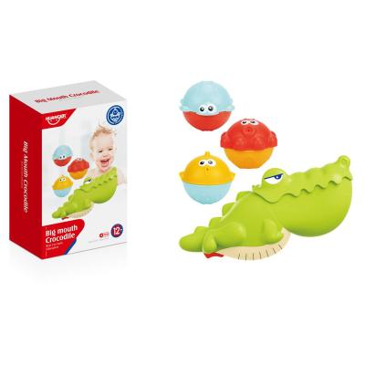 China Crocodile Shape Baby Toy With Ball Baby Bath Toys Eco Friendly 23 x 7 x 10 for sale