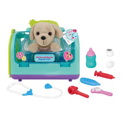 China Plush Plastic Dog Sounds Singer Doctor Pretend Play Set for sale