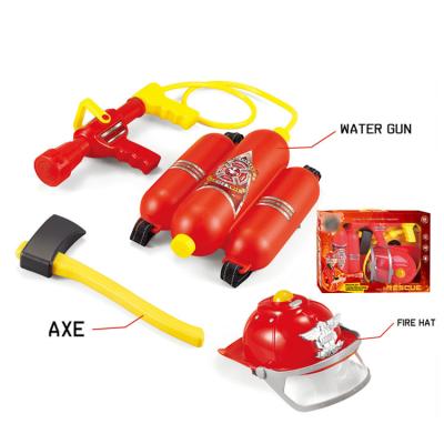 China MODEL TOY Roleplay Fireman Dressing Firefighter Toys Set Fire Rescue Tools for sale