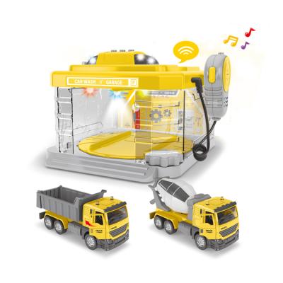 China Diecast Car Toy Play Set Caller And Spray Mist Electric Car Wash Garage Pretend Play Kids Toys Sale For Kid for sale