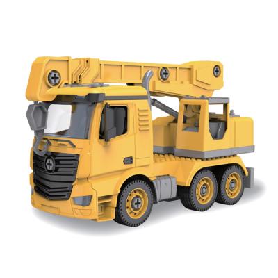 China DIY Education Slide Engineering Crane Truck Toys STEM 2020 Learning Toys Slide Engineering DIY Education Crane Truck Toys for sale