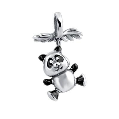 China Fashionable Durable 925 Sterling Silver Bear Charms Cute Panda Charms For European DIY Bracelet for sale