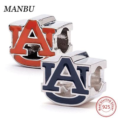 China Football Team Charm Auburn Tigers Charms Football Team Charm Beads 925 Sterling Silver 08100 Jewelry for sale