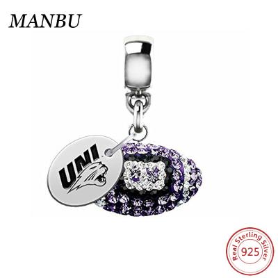 China Nfl Charms Football Team Nfl Charms Football Team Nfl North Panther Sterling Silver Purple CZ 03217 for sale