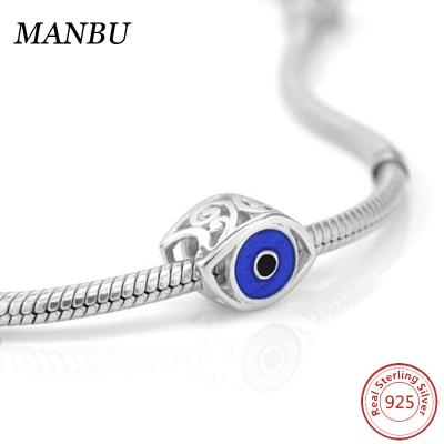 China Evil Eye Charm Evil Eye Charm Beads For Bracelet 03157 Sterling Silver for sale