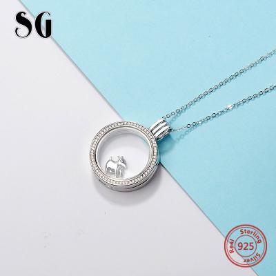 China Silver 925 Sterling Silver Animal Craft Charms Fashion Jewelry Necklace For Women for sale