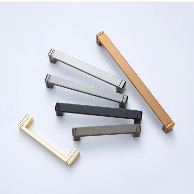 China Handsome & Durable Kitchen Drawer Door Cabinet Hardware Furniture Zinc Alloy Pull Handle for sale