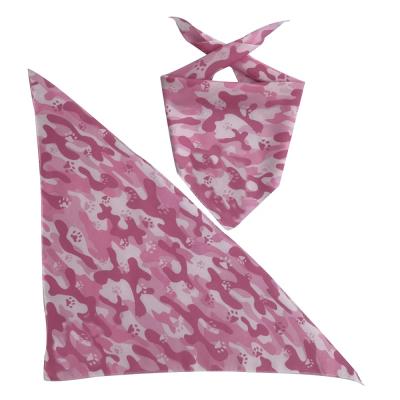 China Sustainable High Quality Cute Eco Friendly Custom Logo Pet Triangle Saliva Towel Pink Scarf Bandana For Dogs for sale