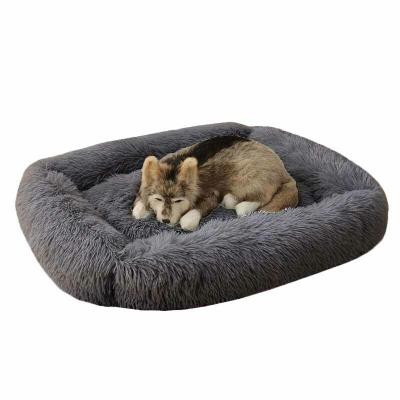 China Large Waterproof Shaggy Fluffy Pet Bed Dog Cat Donut Cuddler Cushion Mats Machine Washable for sale