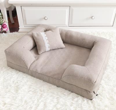 China Goodluckpet Sustainable Water Resistant Memory Foam Orthopedic Pet Bed Sofa for sale