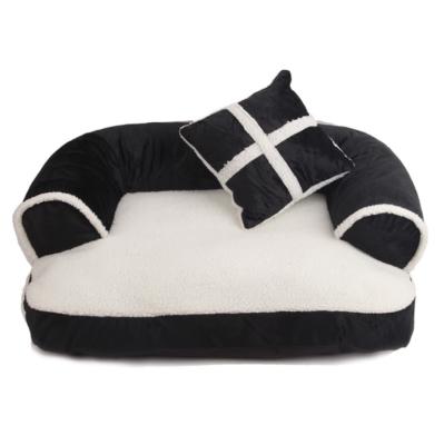 China Goodluckpet Sustainable Faux Sherpa Dog Bed Sofa Bed For Dogs and Cats for sale