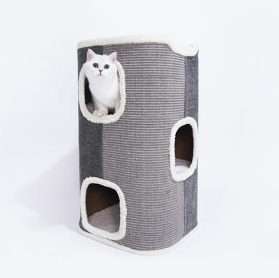 China Cat Tree Tower Cat Viable Condo with scratch surface for sale