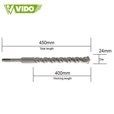 China Rotary Hammer Drill Bits VIDO Rotary Hammer Drill 24*450mm Max SDS SDS Concrete for sale