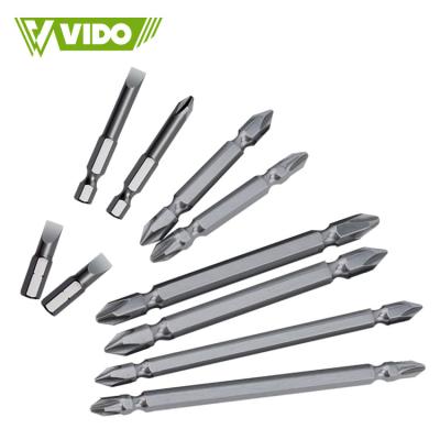 China VIDO Steel Professional 6pcs PH2 S2 Mini Pocket Portable Precision Slotted Magnetic Screwdriver Bit Set for sale