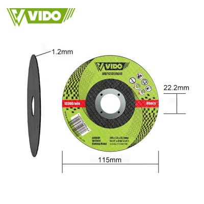 China Long lasting resin VIDO using 4inch 4.5 inch abrasive cutting disc for metal and stone for sale