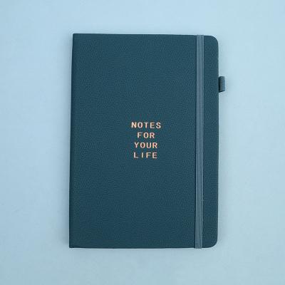 China Customized Printed PU Leather Hardcover Organizer Notebook Weekly Planner With Elastic Band for sale