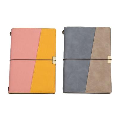 China Premium Leather A5 Notebooks Printed With PU Hardcover Notebook Elastic Band Custom Business Agenda for sale