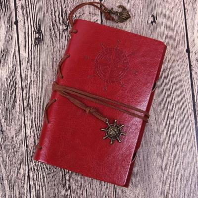 China Spiral Factory Sells Vintage Leather Diary PU Cover Loose Leaf Hole Clip Notebook In Many Colors for sale