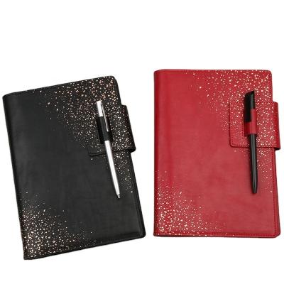 China 2021 Factory Price High Quality Cute Stationery OEM Printed Custom Planner Diary Journal Notebook With Pen Holder for sale