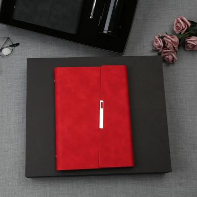 China Printed Personal Diary Organizer Gift Loose Leaf PU Organizer Stationery with Pen and Box for sale