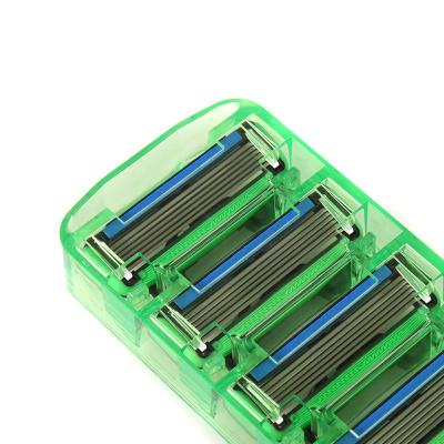 China 2PCS razor blades Men Manual Shaving Razor blades with 6 Blades High quality blades sharpener blades safety shaver blade for sale