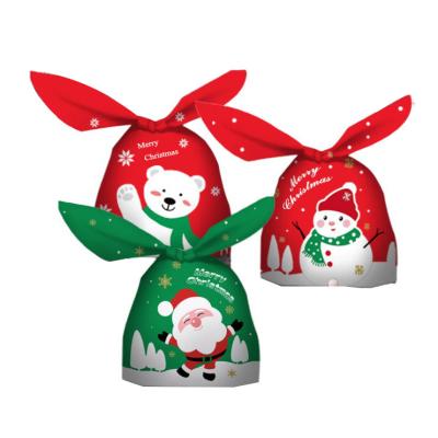 China Christmas Sales Food Packaging Bag Nougat Candy Hot Creative Gift Ziplock Bag With Rabbit Ears for sale