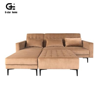 China Convertible living room sofa set furniture with modern living room sofa set fabric ottoman sofa sectional loveseat for sale