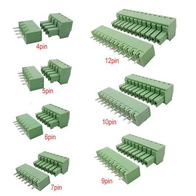 China 5.08mm 2P-16 Pin Pluggable Straight PCB Screw Terminal Block Connector Through-Wall Bulkhead Terminal Block 11 - A.W.G. 20 for sale