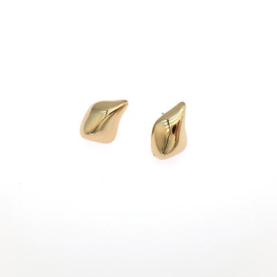 China Europe hot sale cool special shaped shiny metal earrings studs for women for sale