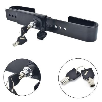 China Lock for Durable Metal Cargo Truck Shipping Container Door Lock with 2 Tubular Keys and Cover Rubber Adjustment Chain: 9in-18in Black for sale