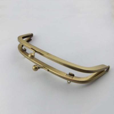 China Gold Metal Clutch Purse Frame Ball Clasp Metal Purse DIY Frame Purse Frame Bags Etc. 17.8*6.5cm of purse wallet for sale