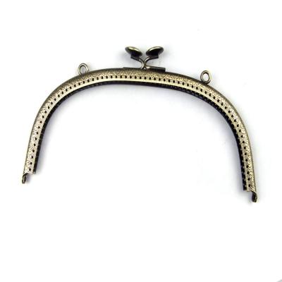 China Used to compose purse.wallet.handbags. Wholesale 24.6*9.8cm Purse Frame Ball Clasp Metal Purse Sewing Frame for sale