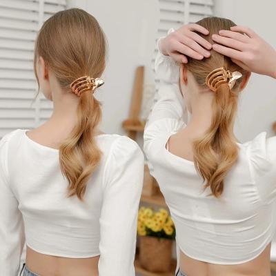 China Korean New Decorations Hair Claw For Women Hair Clips Combs Accessories Hairpins Ball Head Bun Ponytail Expanding Holder for sale