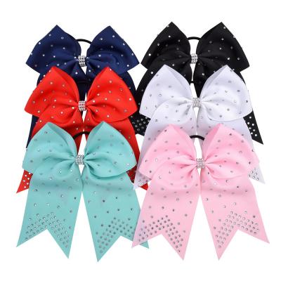 China Hot-sales popular colorful ribbon bows hair accessories 7 inch dovetail bow hair circle for sale