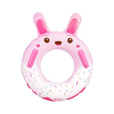 China 2023 New Cartoon Children's Outdoor Water Fun Inflatable Ring Kids Lovely Rabbit Brown Bear Swim Ring Wholesale for sale