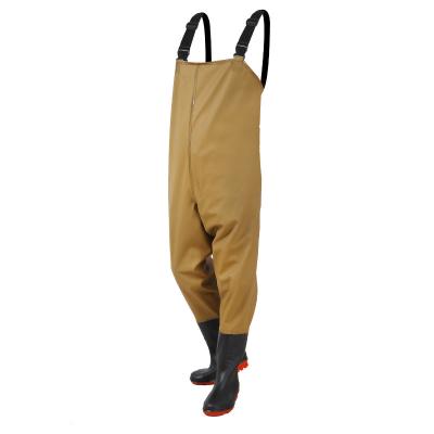 China 100% Waterproof Men's Waterproof Clothing Wader Pants Custom Sea Rock Boat Hunting Fly Fishing Felt Waders for sale