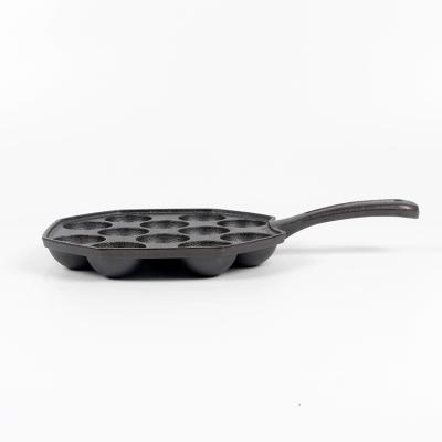 China High Quality Sustainable Cast Iron Takoyaki Octopus Ball Japanese Pan 12 Holes for sale