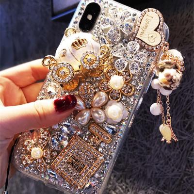 China 2021 New Design Shockproof Protective Phone Case For iPhone 11 12 XS Crystal Diamond Mobile Phone Cases for sale