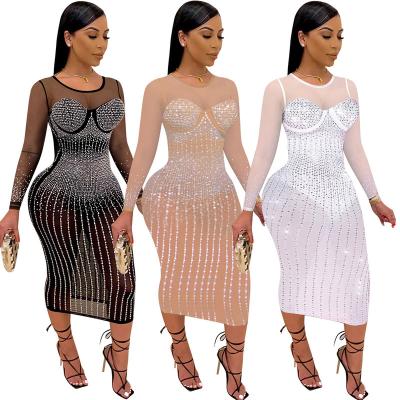 China Dry cleaning bodycon dress plus size sexy black see through dress plus size woman clothing dress fat women for sale