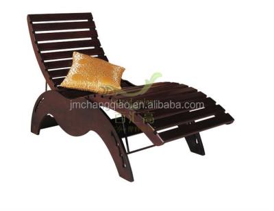 China Sun Lounger Hot Sales Solid Wood Waterproof Beach Sun Bed for sale