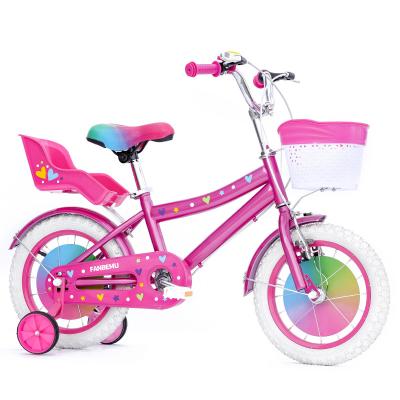 China FANBEIMU Steel Rose Belt Doll Seats And Fashionable In Multiple Sizes Children's Bike For 6 Years Girl for sale