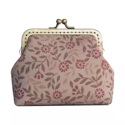 China Eco-friendly China Style Handmade Cotton Fabric Small Coin Purse Cosmetic Bag for sale